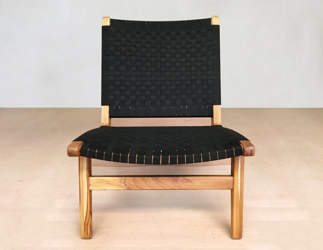 Masaya & Co. Masaya Lounge Chair- Black Sunbrella Handcrafted 3 Masaya & Co. Masaya Lounge Chair- Black Sunbrella Handcrafted