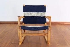Masaya & Co. Masaya Rocking Chair - Navy + White