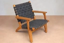 Masaya & Co. Outdoor Arm Chair - Charcoal Sunbrella