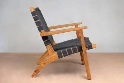 Masaya & Co. Outdoor Arm Chair - Charcoal Sunbrella