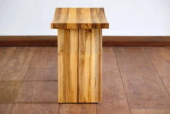 Masaya & Co. Handcrafted Zapatera Teak Shower Stool
