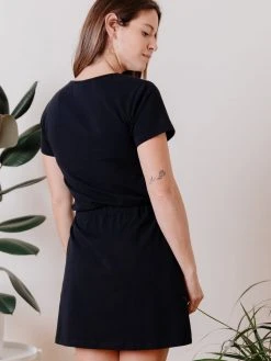 Mata Traders Abby Black Drawstring Dress