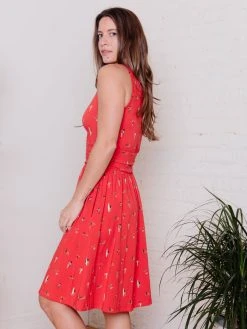 Mata Traders Asheville Red Swimmers Dress