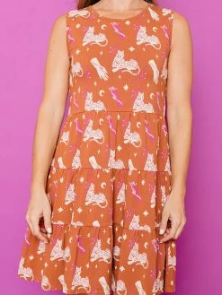 Mata Traders Bellini Orchid Tigress Tiered Dress 9 Mata Traders Bellini Orchid Tigress Tiered Dress