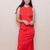 Mata Traders Julia Red Swimmers Shift Dress Clothing