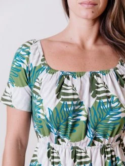 Mata Traders Clothing Kaia Layered Palms Midi Dress