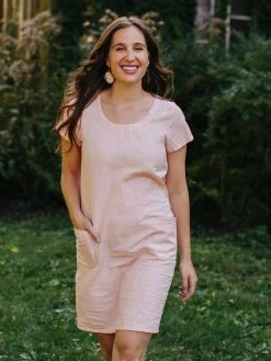 Mata Traders Kensington Pink Linen Dress