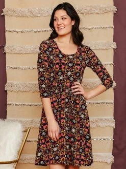 Mata Traders Clothing Novela Mauve Tile Dress