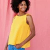 Mata Traders Two Way Linen Tank - Yellow Handcrafted 1 Mata Traders Two Way Linen Tank - Yellow Handcrafted