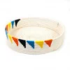 Mbare Handcrafted Inyabu Basket Tray - Colorful Triangles