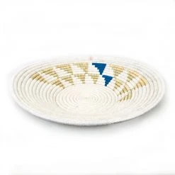 Mbare Inyabu Large Wall Basket - Blue Triangles