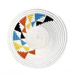 Mbare Inyabu Medium Wall Basket - Multi Color Triangles Home Goods