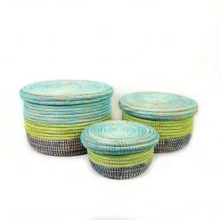 Mbare Modern Storage Basket Set - Coastal Blues Home Goods