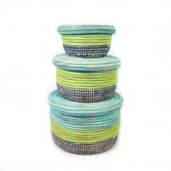 Mbare Modern Storage Basket Set - Coastal Blues Home Goods