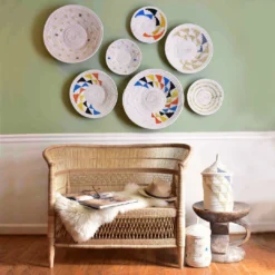 Mbare Uru Small Wall Basket - Blue Stripes