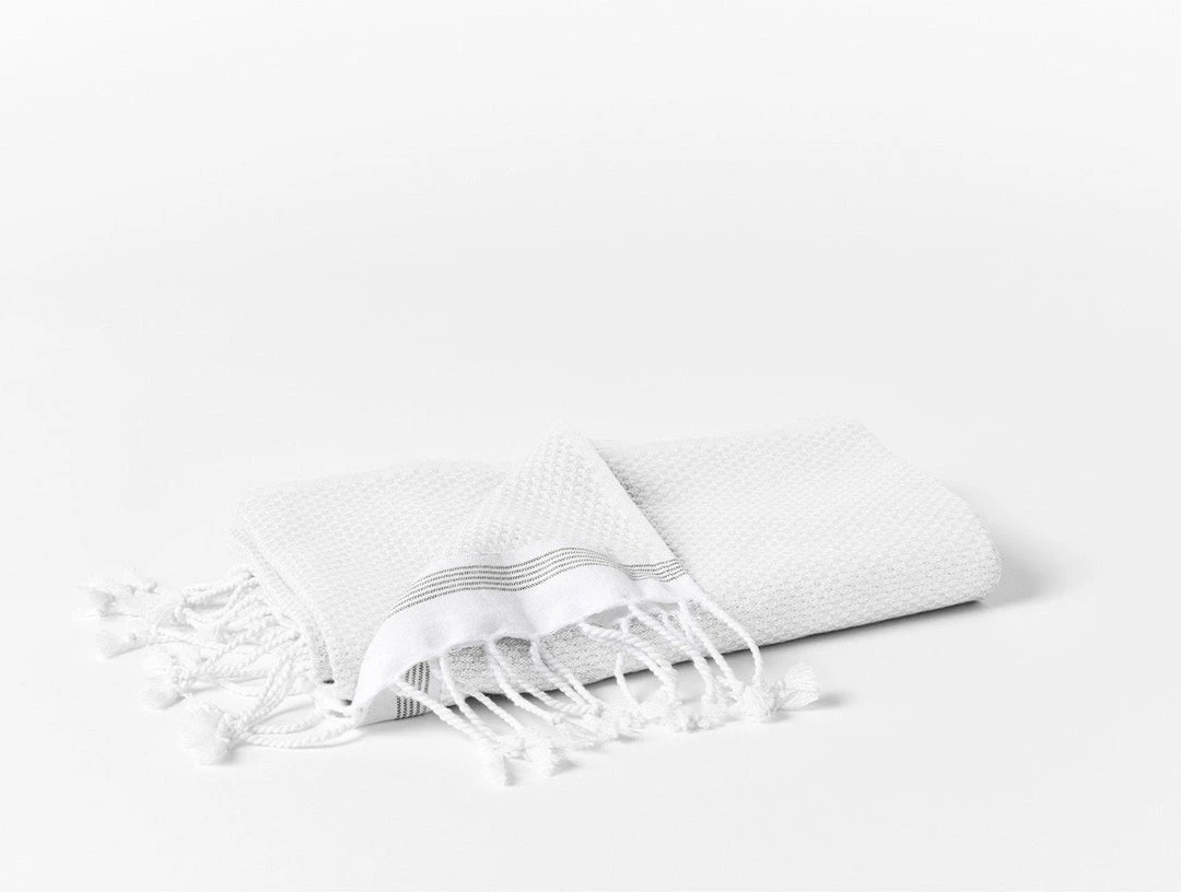 Coyuchi Mediterranean Towels - Alpine White / Slate Stripe 7 Coyuchi Mediterranean Towels - Alpine White / Slate Stripe