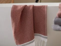 Coyuchi Best Sellers Mediterranean Towels - Rosehip / Shadow