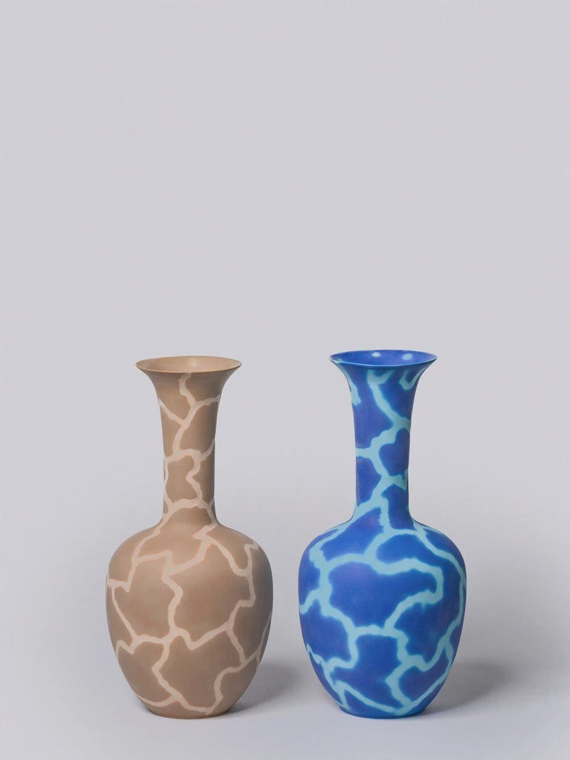 Middle Kingdom Memphis Morning Glory Porcelain Vase 4 Middle Kingdom Memphis Morning Glory Porcelain Vase