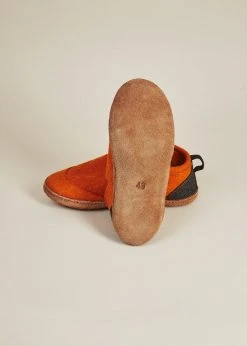 Kyrgies Men's Wool Tengries Slippers - Orange