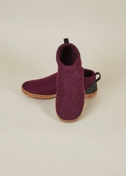 Kyrgies Men's Wool Tengries Slippers - Plum