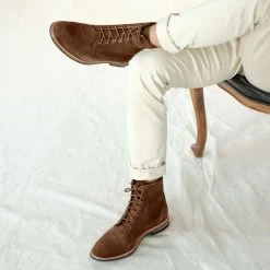 Nisolo Men's Andres All Weather Boot - Waxed Brown