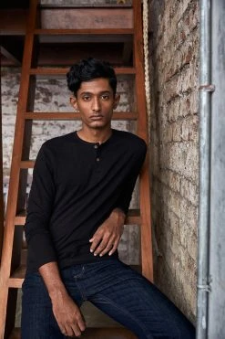 No Nasties Men's Bristol Henley Shirt