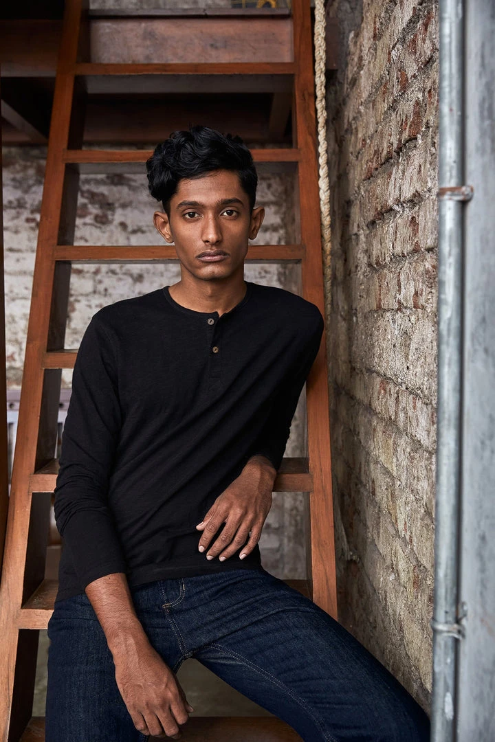 No Nasties Men's Bristol Henley Shirt 4 No Nasties Men's Bristol Henley Shirt