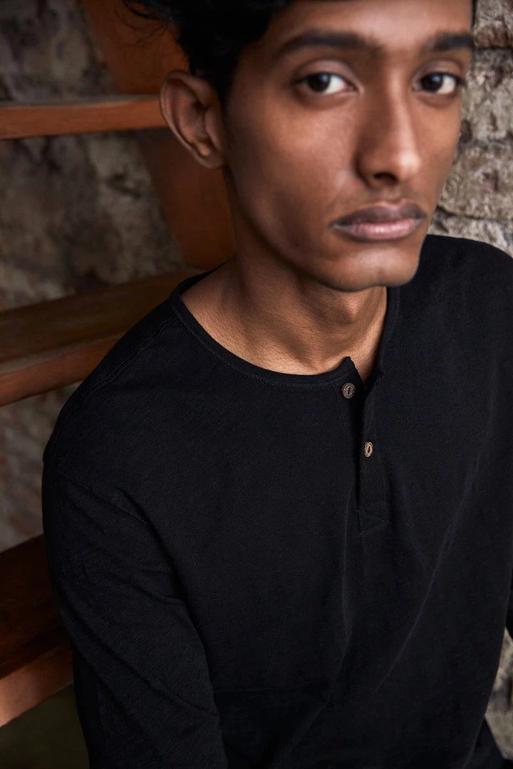 No Nasties Men's Bristol Henley Shirt 5 No Nasties Men's Bristol Henley Shirt