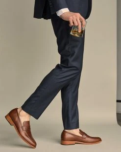 Nisolo Men's Chamberlain Penny Loafer - Brandy Best Sellers