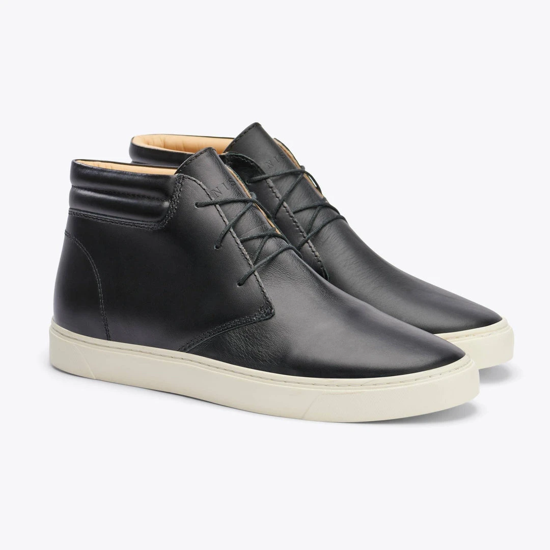 Nisolo Men's Cortez Mid Top Sneaker - Black 3 Nisolo Men's Cortez Mid Top Sneaker - Black