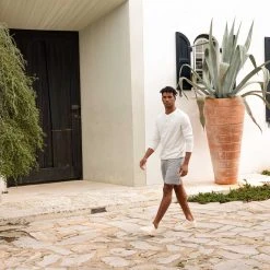 Nisolo Men's Diego Low Top Sneaker - Bone