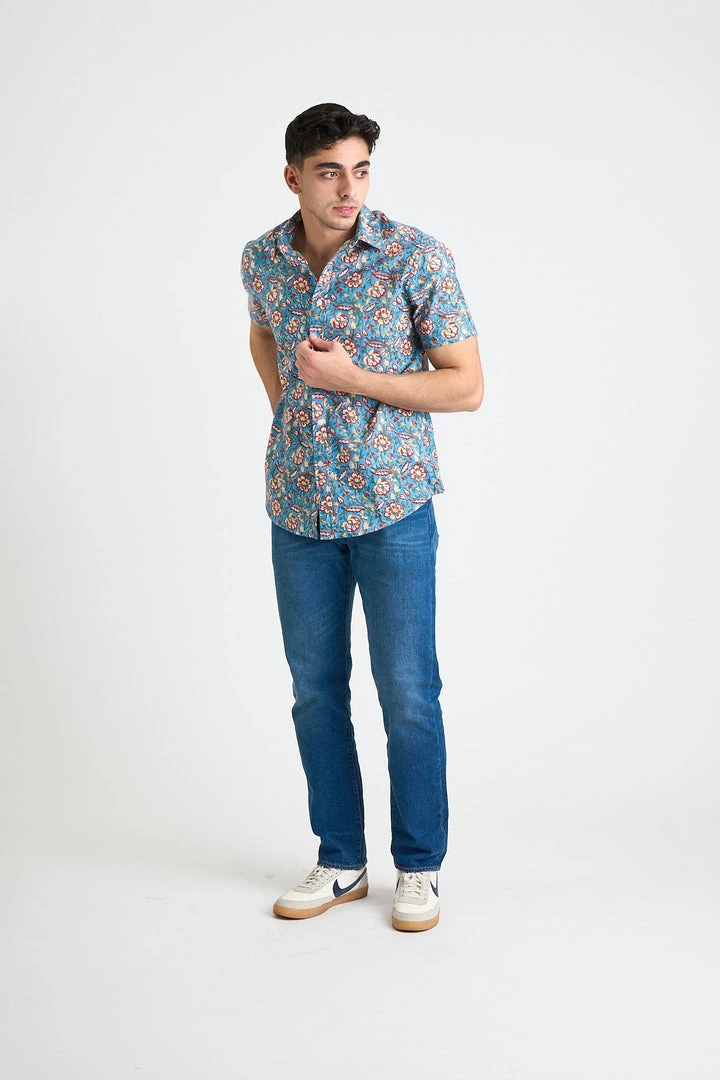 Dushyant Asthana Men's Prat Short Sleeve Shirt - Mughal Floral 6 Dushyant Asthana Men's Prat Short Sleeve Shirt - Mughal Floral