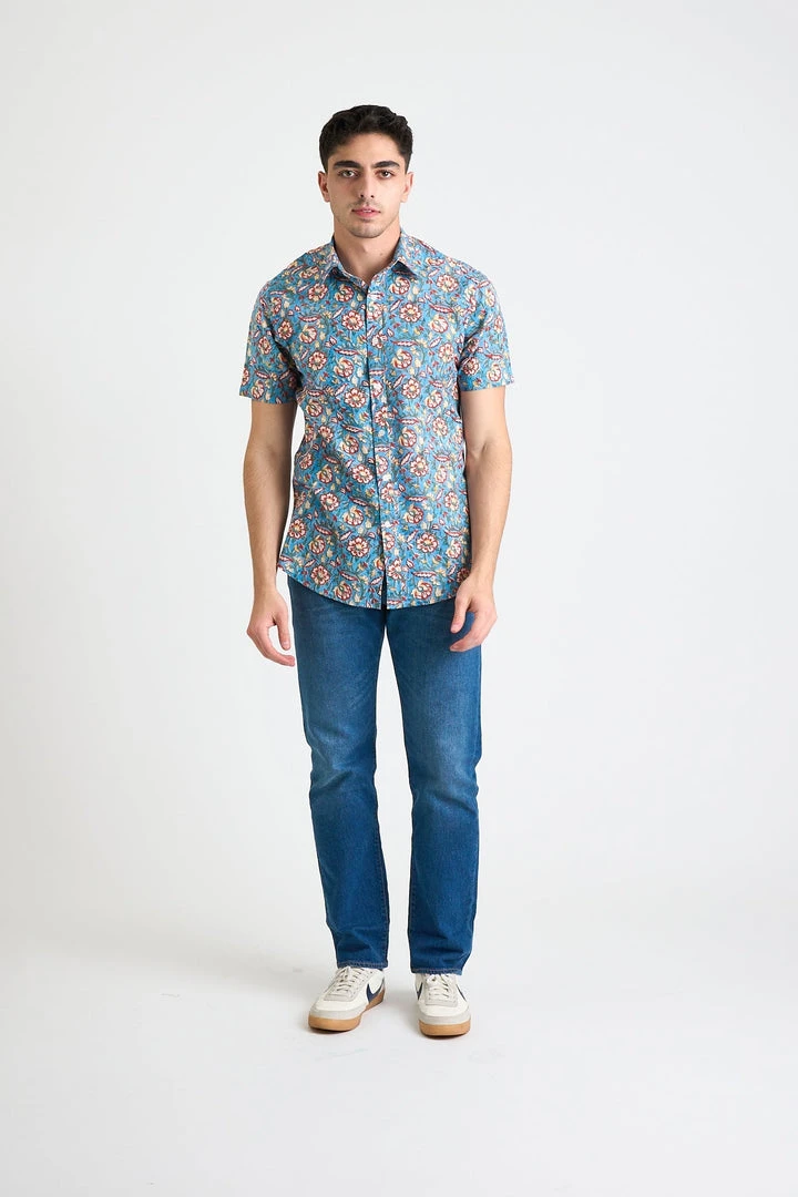 Dushyant Asthana Men's Prat Short Sleeve Shirt - Mughal Floral 4 Dushyant Asthana Men's Prat Short Sleeve Shirt - Mughal Floral