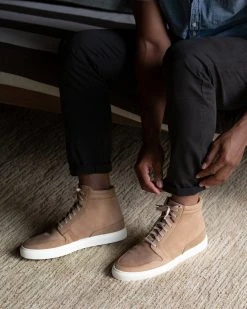 Nisolo Men's Rey High Top Sneaker - Tobacco