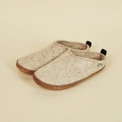 Kyrgies Best Sellers Men's Wool Slipper Slides - Oatmeal 8 Kyrgies Best Sellers Men's Wool Slipper Slides - Oatmeal