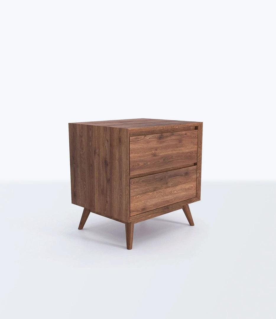 Masaya & Co. Mid Century Two Drawer Side Table / Nightstand 4 Masaya & Co. Mid Century Two Drawer Side Table / Nightstand