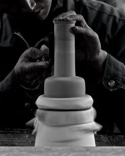 Middle Kingdom Home Goods Cold Mountain Tulip Porcelain Vase - Denim