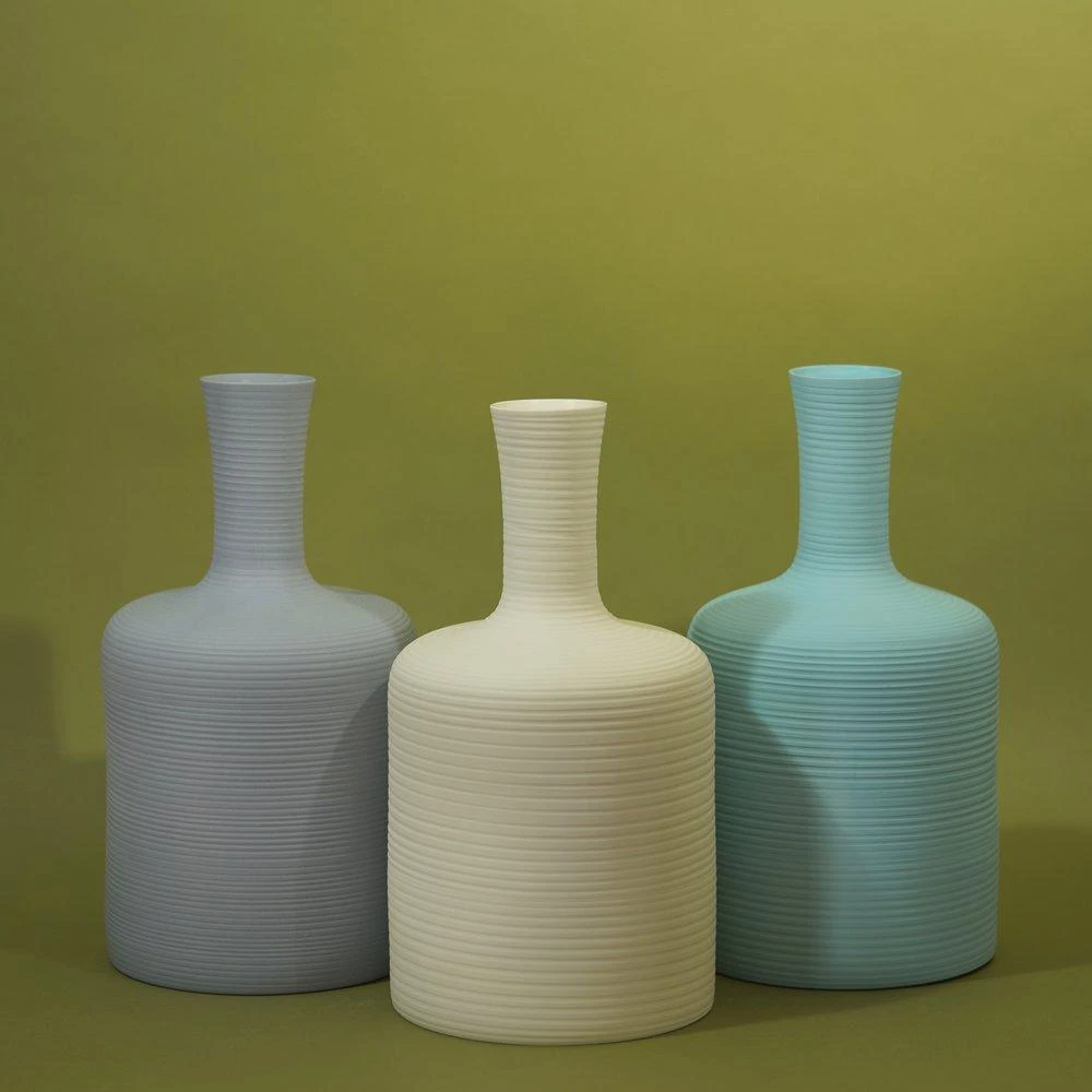 Middle Kingdom Home Goods Cold Mountain Tulip Porcelain Vase - Lilac Gray 4 Middle Kingdom Home Goods Cold Mountain Tulip Porcelain Vase - Lilac Gray