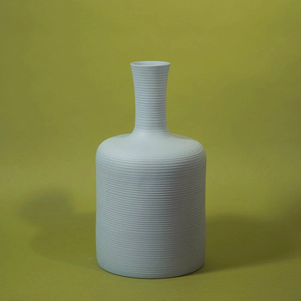 Middle Kingdom Home Goods Cold Mountain Tulip Porcelain Vase - Lilac Gray 3 Middle Kingdom Home Goods Cold Mountain Tulip Porcelain Vase - Lilac Gray