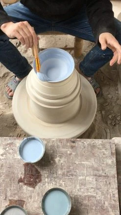 Middle Kingdom Best Sellers Conical Porcelain Bowl - Cornflower