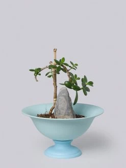 Middle Kingdom Planters + Vases Footed Porcelain Vase - Denim 13 Middle Kingdom Planters + Vases Footed Porcelain Vase - Denim