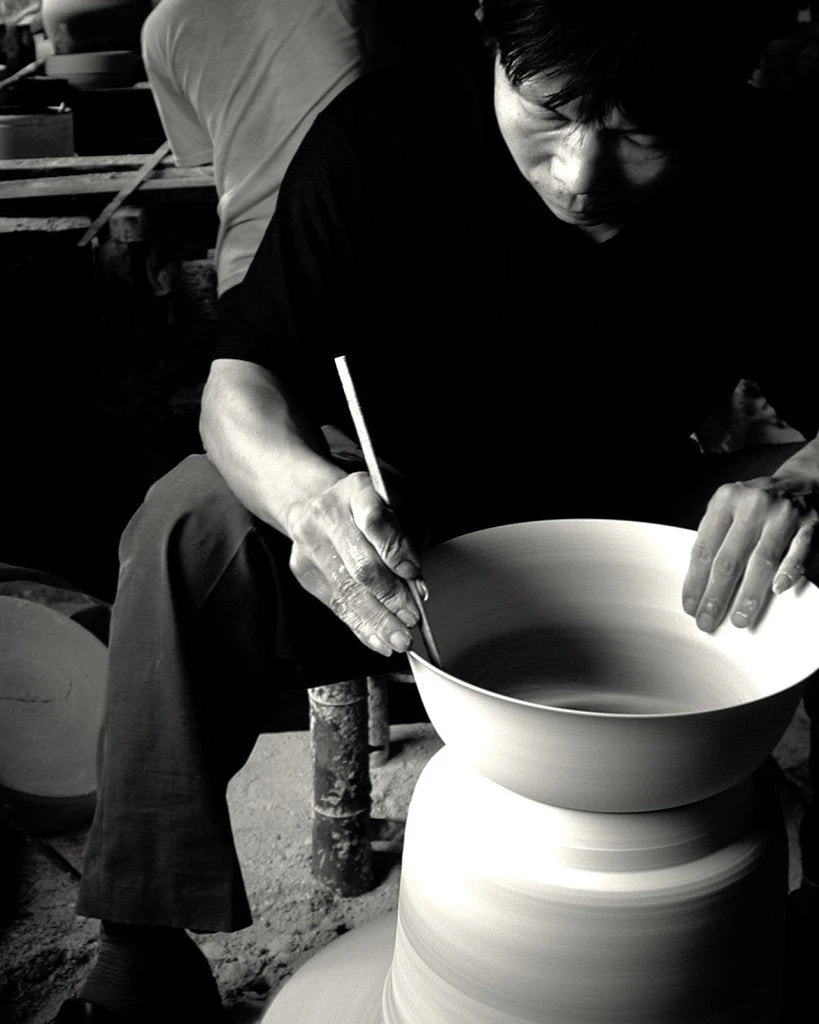 Middle Kingdom Footed Porcelain Vase - Steel Gray Planters + Vases 10 Middle Kingdom Footed Porcelain Vase - Steel Gray Planters + Vases