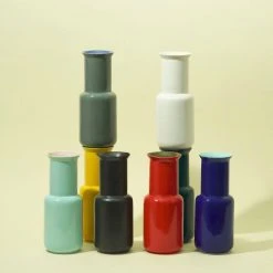 Middle Kingdom Glossy Bamboo Porcelain Vase