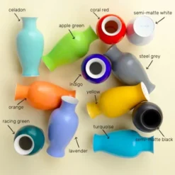 Middle Kingdom Glossy Mini Porcelain Vase 9 BIPOC Owned