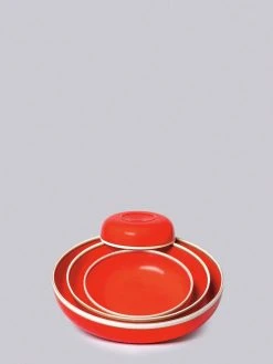 Middle Kingdom Kitchen + Dining Hermit Porcelain Bowl - Coral Red