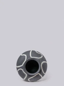 Middle Kingdom BIPOC Owned Memphis Apple Vase - Black