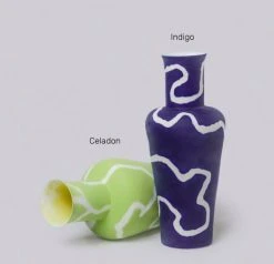 Middle Kingdom Memphis Large Lover Porcelain Vase 15 Middle Kingdom Memphis Large Lover Porcelain Vase