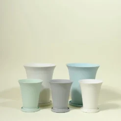 Middle Kingdom BIPOC Owned Piccolo Porcelain Conical Pot - Denim