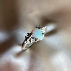 Iron Oxide Milky Way Teardrop Ring Jewelry