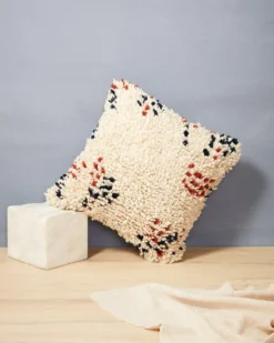 Minna Antigua Wool Shag Throw Pillow Handcrafted